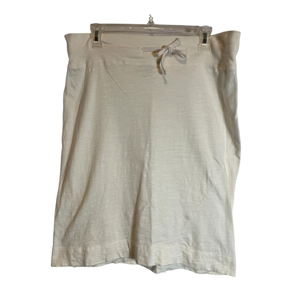 James Perse Cream Color Supima Cotton Drawstring Skirt Size 4/XL